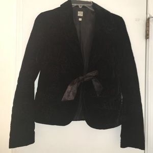 Old Navy Embroidered Velour Velvet Jacket Sz S